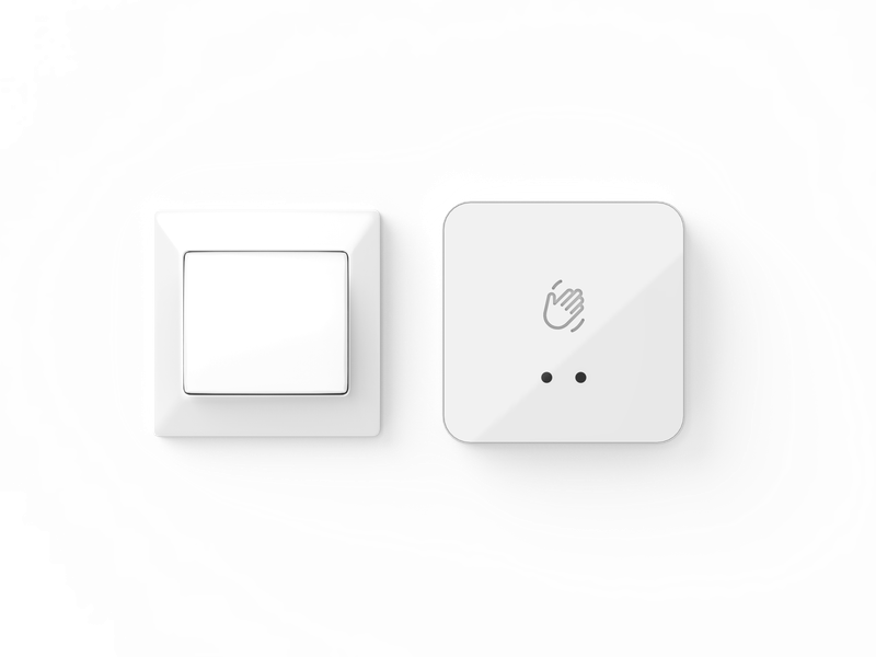 Push button with TP1W proximity sensor