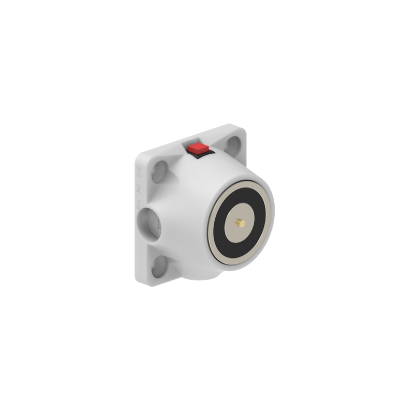 DHUMWWSeries DH Electromagnetic Lock recess and/or surface mounted 600N 12V/24V DC White