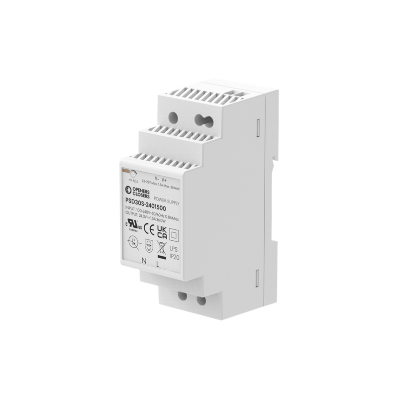 PSD030S-2401500Series PS Step-Shaped DIN Rail Power Supply 36W with 24V DC 1.5A