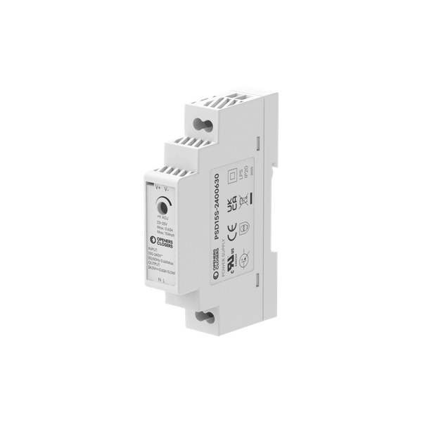 Series PS Step-Shaped DIN Rail Power Supply 15W with 24V DC 0.63A