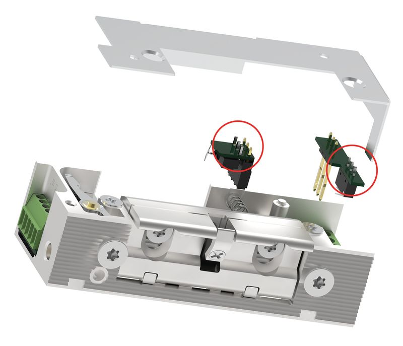 Detalle de los microinterruptores