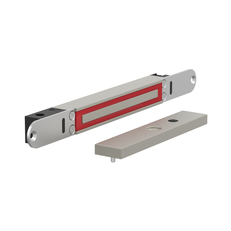 ME300EV2004 Electromagnetic Lock recess mounted 2,800N 10-30V DC with lock status + LED and counterplate ME04 for sliding doors