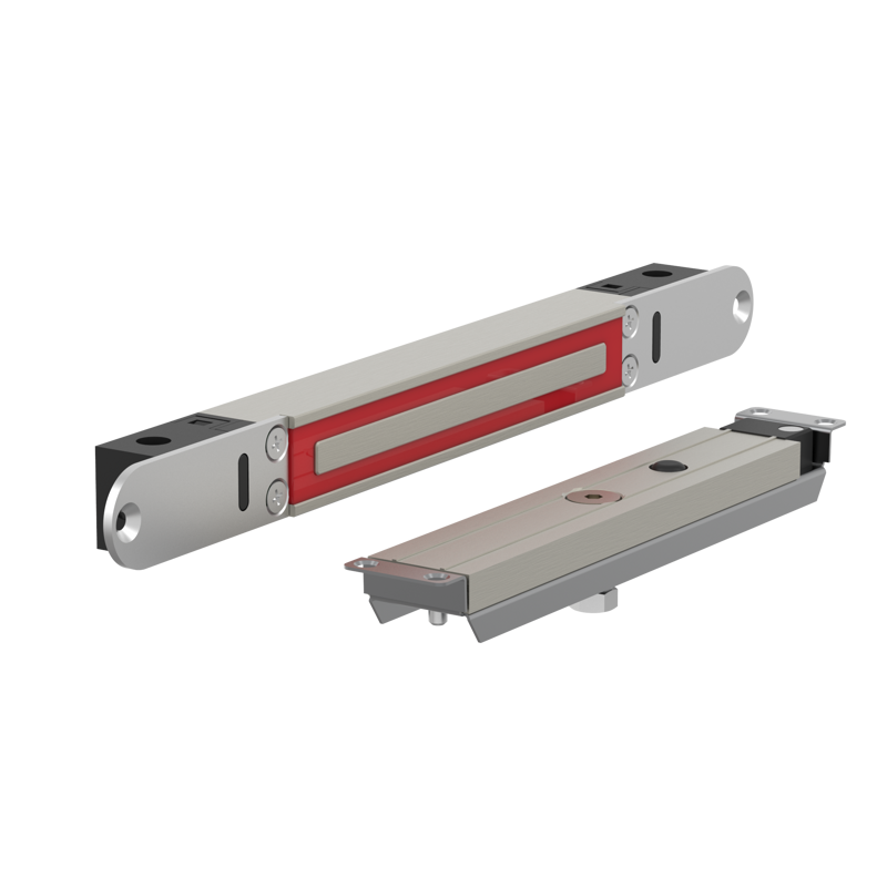 ME300EV50E3S Electromagnetic Lock recess mounted 2,800N 10-30V DC with lock status + LED + door status and counterplate MEE3S