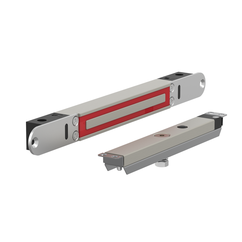 ME300EV60E2S Electromagnetic Lock recess mounted 2,800N 10-30V DC with door status and counterplate MEE2S for sliding doors