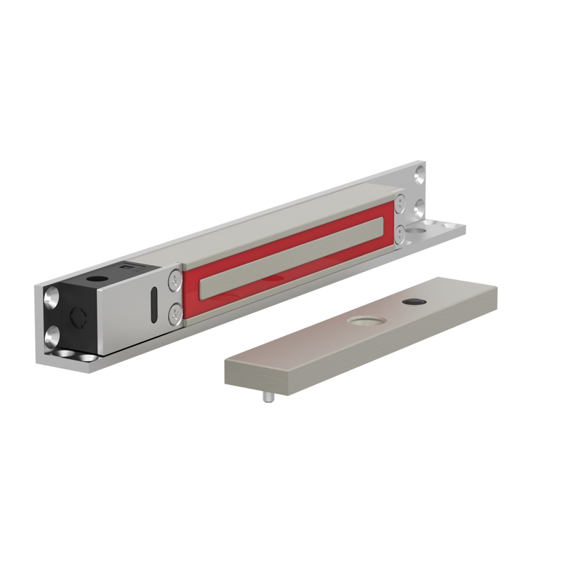 ME300SV2004 Electromagnetic Lock surface mounted 2,800N 10-30V DC with lock status + LED and counterplate ME04 for sliding doors