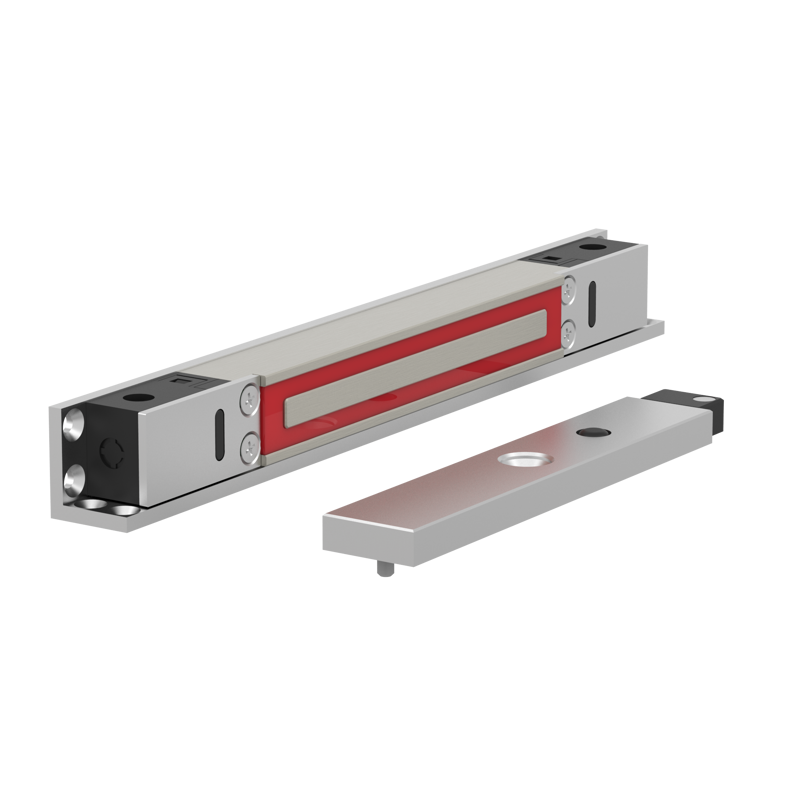 ME300SV5004S Electromagnetic Lock surface mounted 2,800N 10-30V DC with lock status + LED + door status and counterplate ME04S for sliding doors