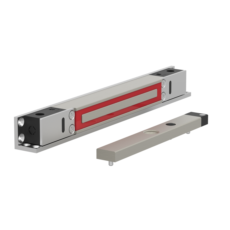 ME300SV6002S Electromagnetic Lock surface mounted 2,800N 10-30V DC with door status and counterplate ME02S for sliding doors