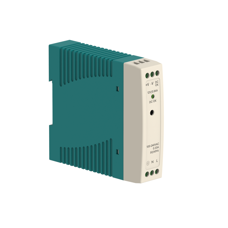 PS1012 Step-Shaped DIN Rail Power Supply 10W with 12V DC 0.84A