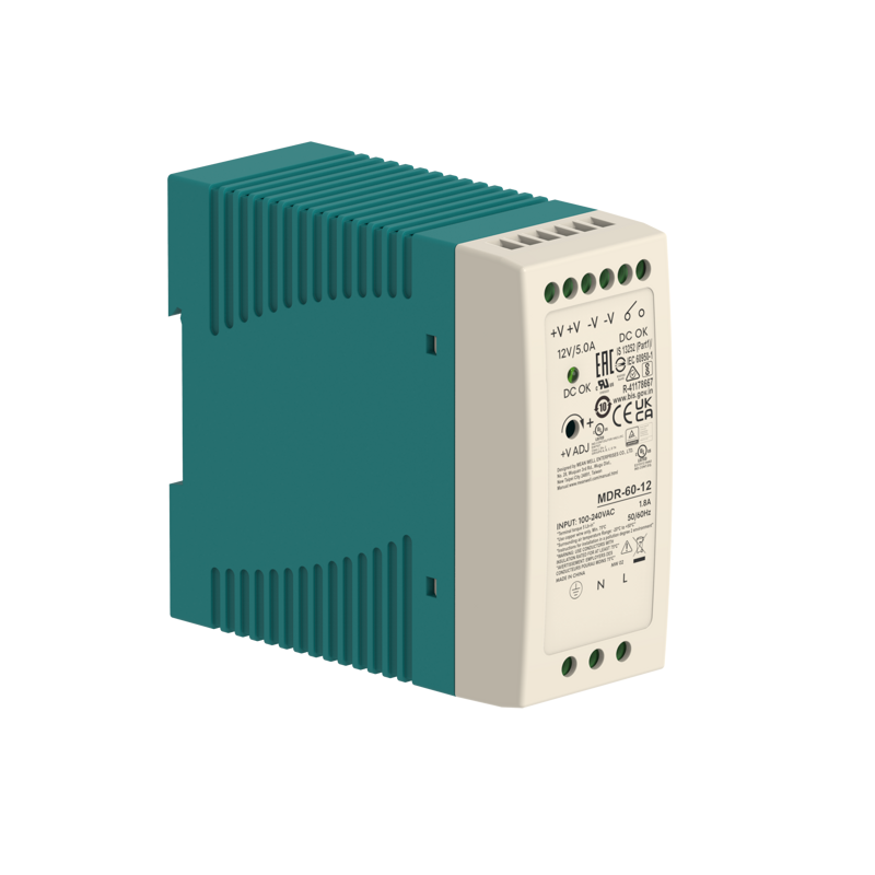 PS6012 Step-Shaped DIN Rail Power Supply 60W with 12V DC 5A