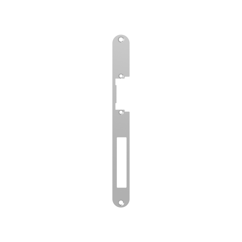 F19X Faceplate Long 250x25x3mm R12.5 Inox