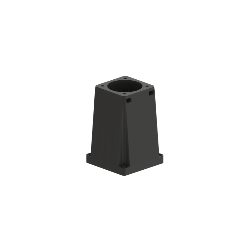 DHF10 15cm Extension for surface-mounted electromagnetic locks Black