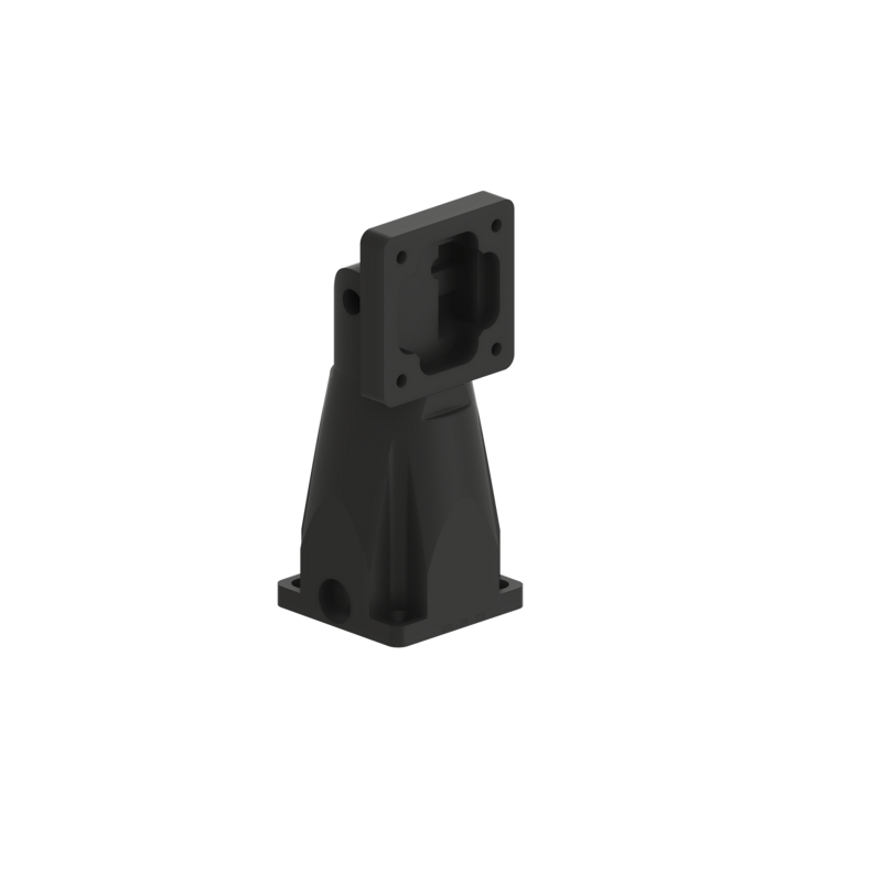 DHF01 19cm Extension with 180º rotation for surface-mounted electromagnetic locks Black
