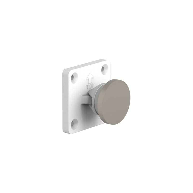 DHC7 5cm Counterplate with plastic support for electromagnetic locks White