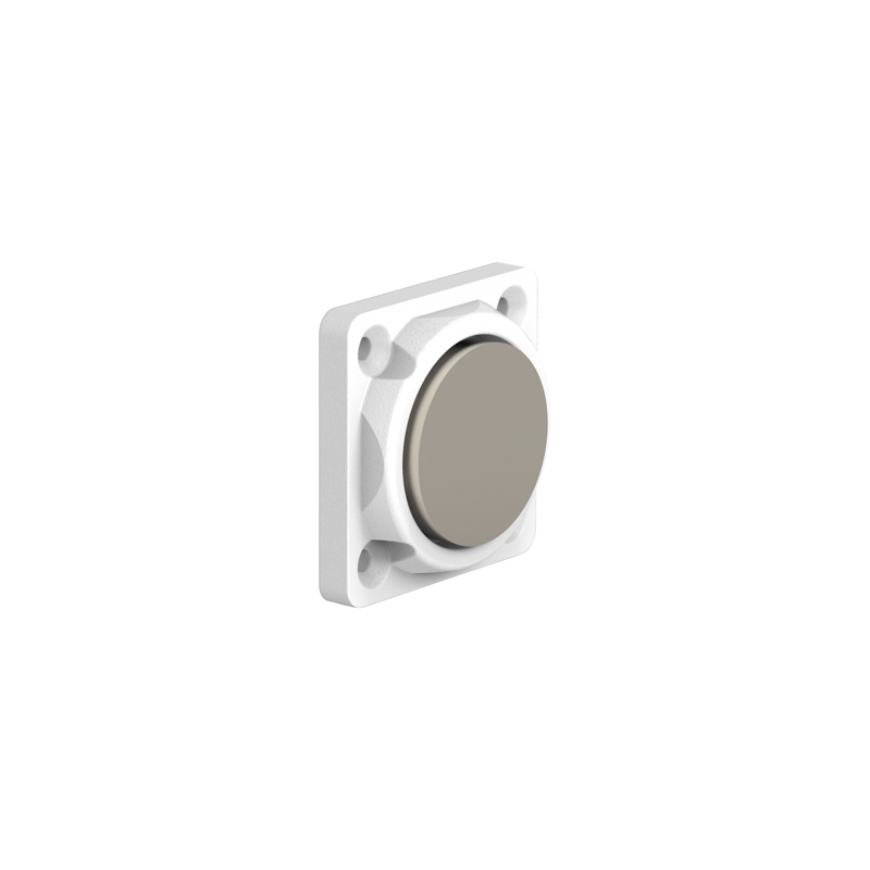 DHC6 2.3cm Counterplate with plastic support for electromagnetic locks White
