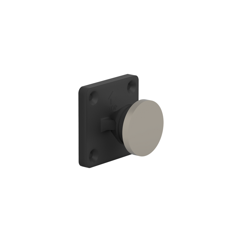 DHC4 5cm Counterplate with plastic support for electromagnetic locks Black