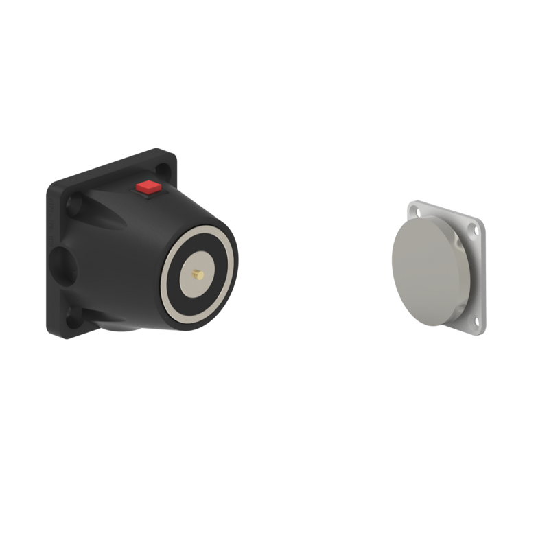 DHULFKC2 Electromagnetic Lock recess and/or surface mounted 600N 24V DC Black with C2 counterplate