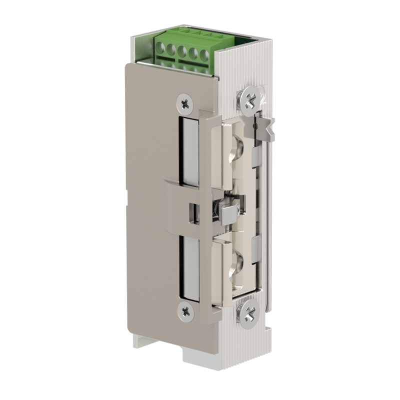 8E3V21 Electronic Strike 10-30V AC/DC 6,000N Hold-open with mechanical unlocking