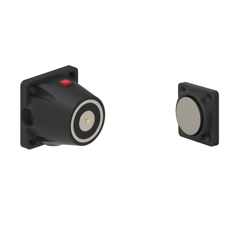 DHULFKC3 Electromagnetic Lock recess and/or surface mounted 600N 24V DC Black with C3 counterplate