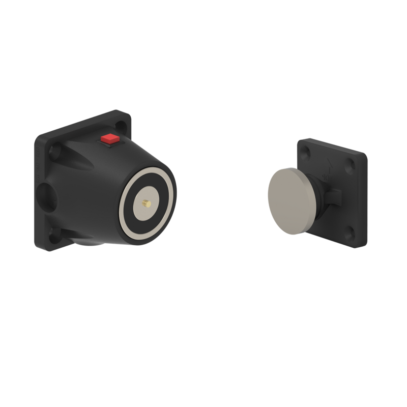 DHULFKC4 Electromagnetic Lock recess and/or surface mounted 600N 24V DC Black with C4 counterplate