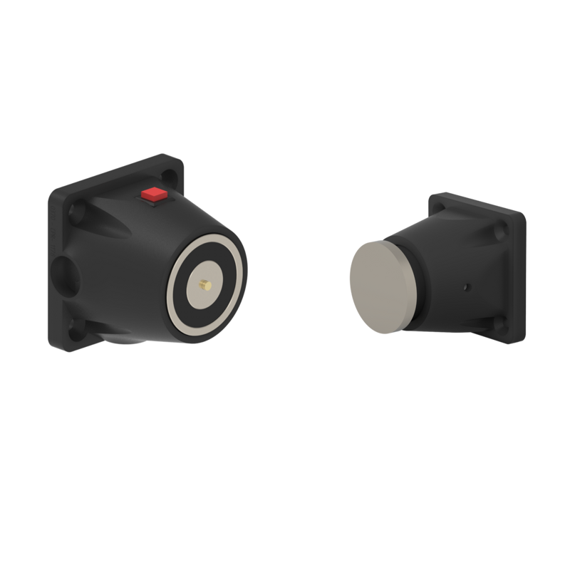 DHULFKC5 Electromagnetic Lock recess and/or surface mounted 600N 24V DC Black with C5 counterplate