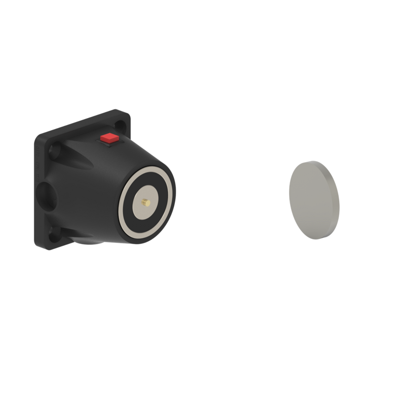 DHULWKC1 Electromagnetic Lock recess and/or surface mounted 600N 12V/24V DC Black with C1 counterplate