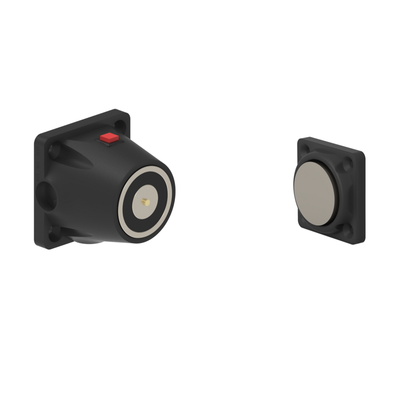 DHULWKC3 Electromagnetic Lock recess and/or surface mounted 600N 12V/24V DC Black with C3 counterplate