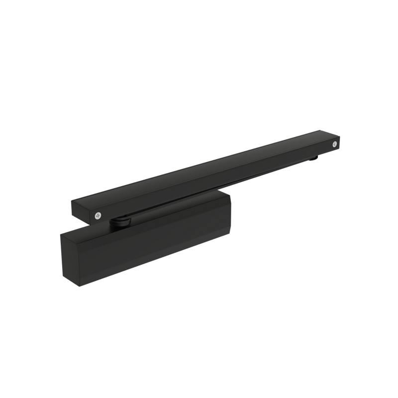 OTS735BRK Overhead Door Closer with sliding guide and retention Force 2–5 Black