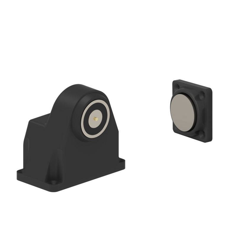DHFMFKC3 Electromagnetic Lock floor mounted 600N 24V DC Black with C3 counterplate