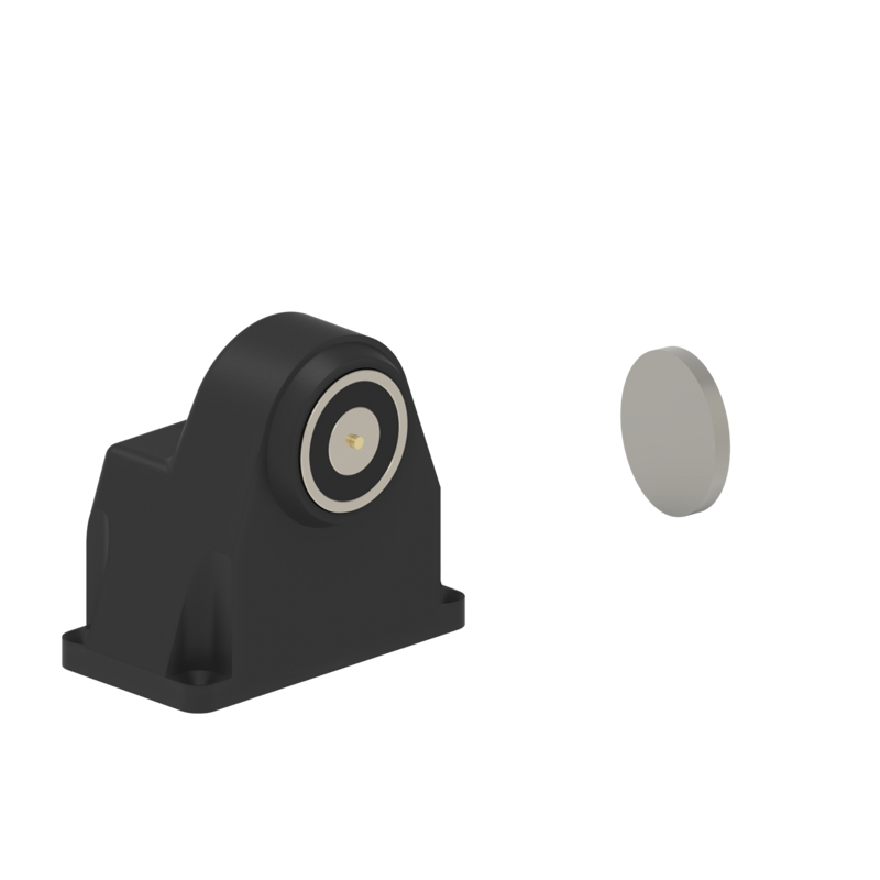 DHFMFKC1 Electromagnetic Lock floor mounted 600N 24V DC Black with C1 counterplate