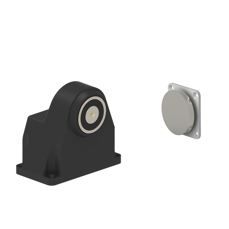 DHFMFKC2 Electromagnetic Lock floor mounted 600N 24V DC Black with C2 counterplate