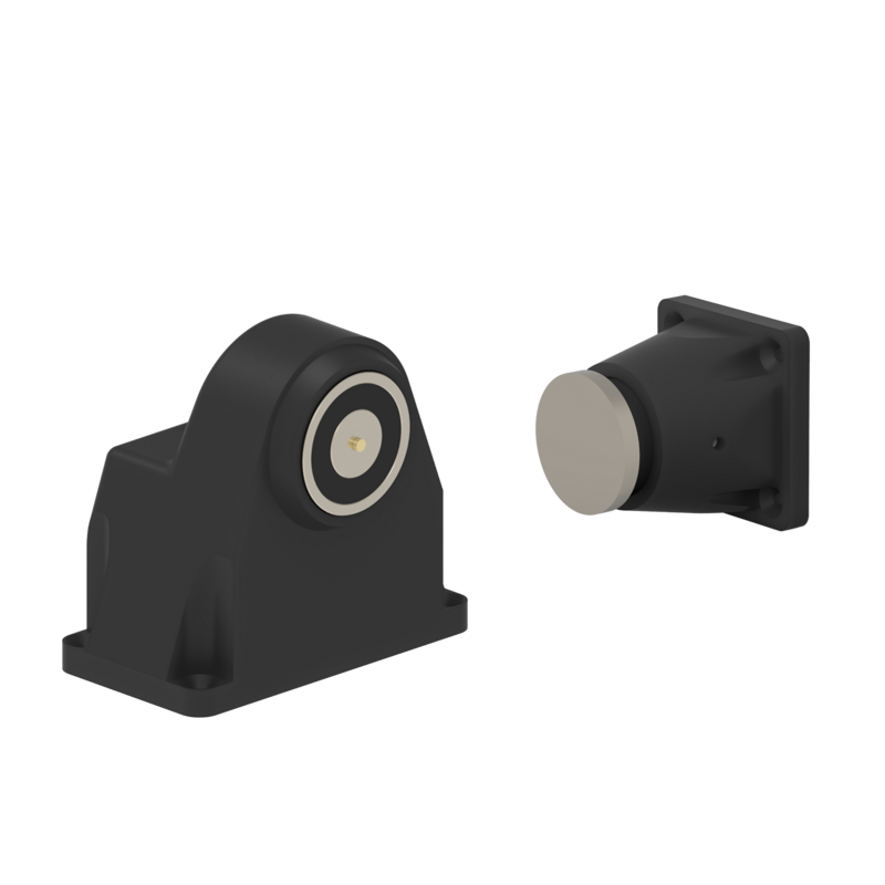 DHFMFKC5 Electromagnetic Lock floor mounted 600N 24V DC Black with C5 counterplate