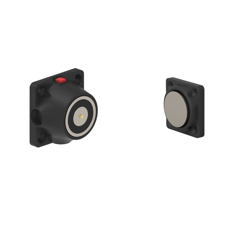 DHUMFKC3 Electromagnetic Lock recess and/or surface mounted 600N 24V DC Black with C3 counterplate