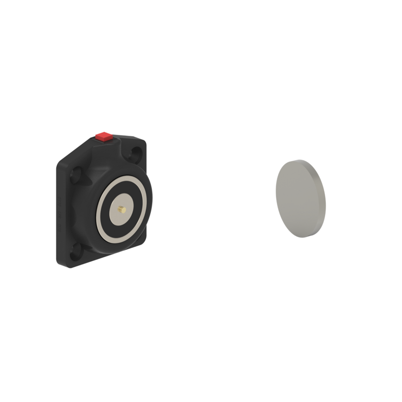 DHUSFKC1 Electromagnetic Lock recess and/or surface mounted 600N 24V DC Black with C1 counterplate