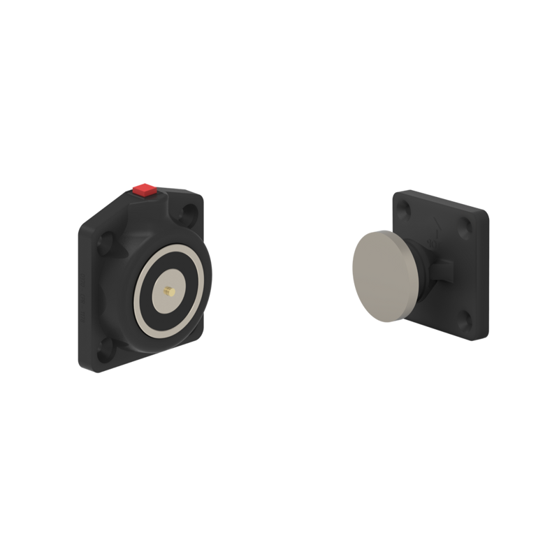 DHUSFKC4 Electromagnetic Lock recess and/or surface mounted 600N 24V DC Black with C4 counterplate