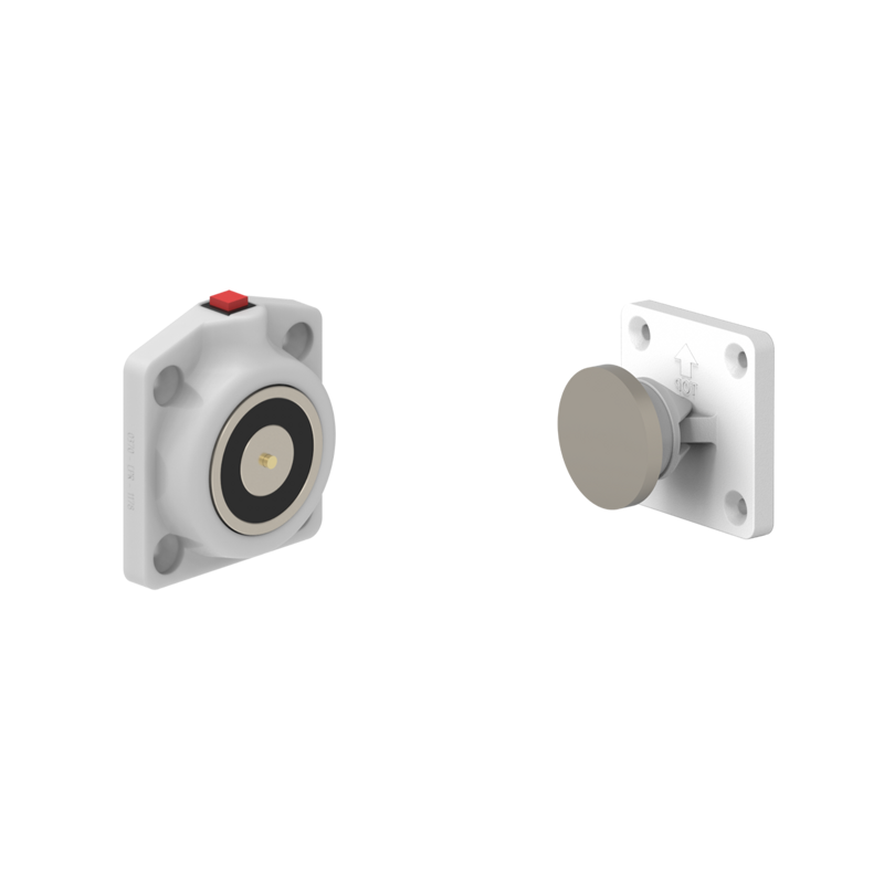 DHUSWWC7 Electromagnetic Lock recess and/or surface mounted 600N 12V/24V DC White with C7 counterplate