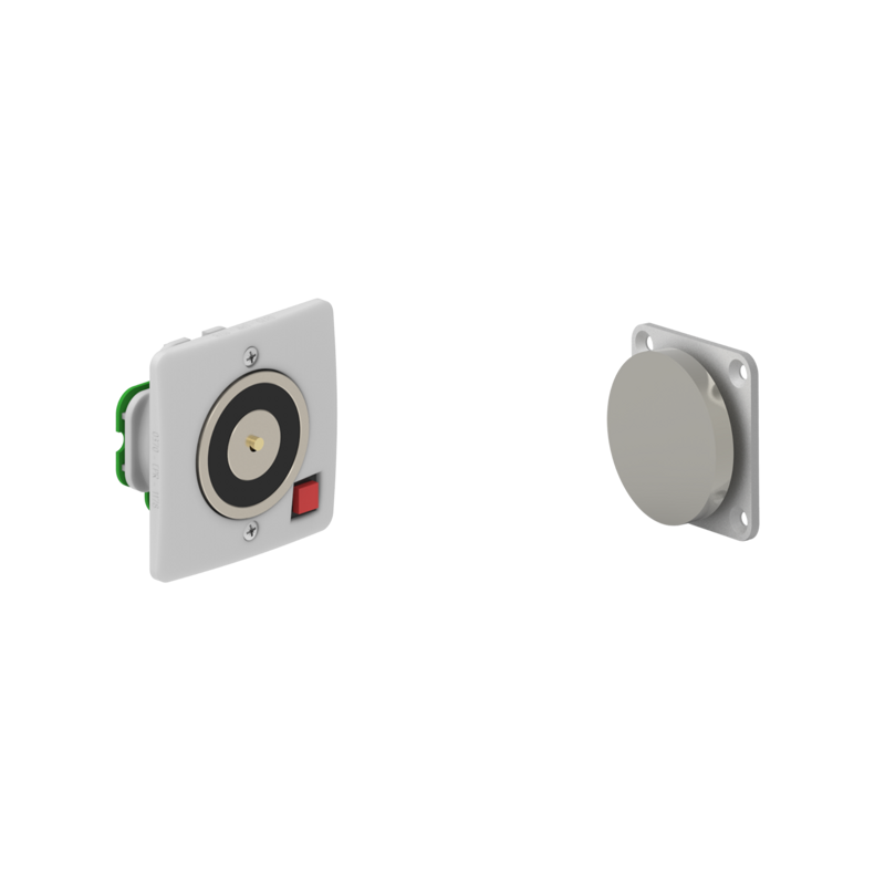 DHUXSFWC2 Electromagnetic Lock recess mounted 600N 24V DC White with C2 counterplate