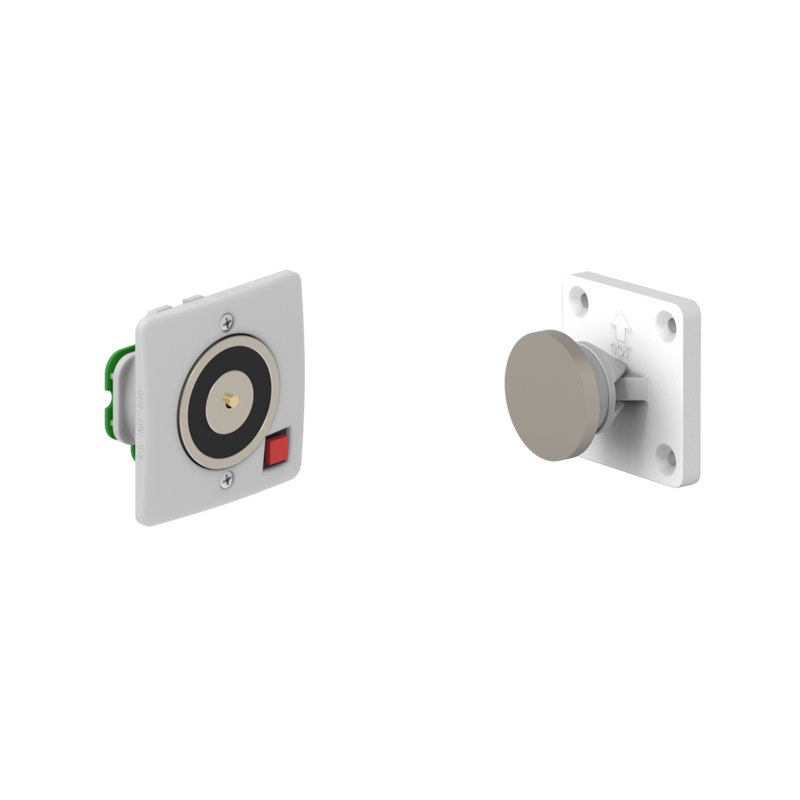 DHUXSFWC7 Electromagnetic Lock recess mounted 600N 24V DC White with C7 counterplate