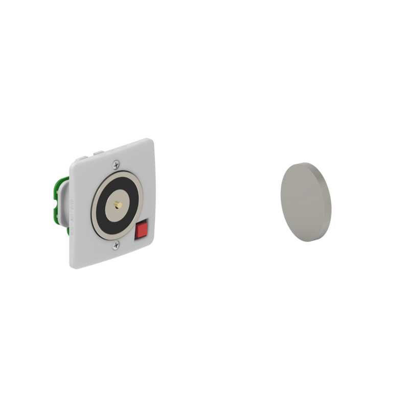 DHUXSFWC1 Electromagnetic Lock recess mounted 600N 24V DC White with C1 counterplate