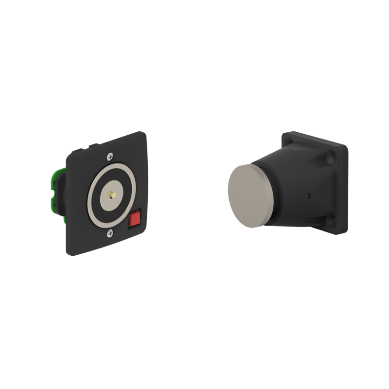 DHUXSWKC5 Electromagnetic Lock recess mounted 600N 12V/24V DC Black with C5 counterplate