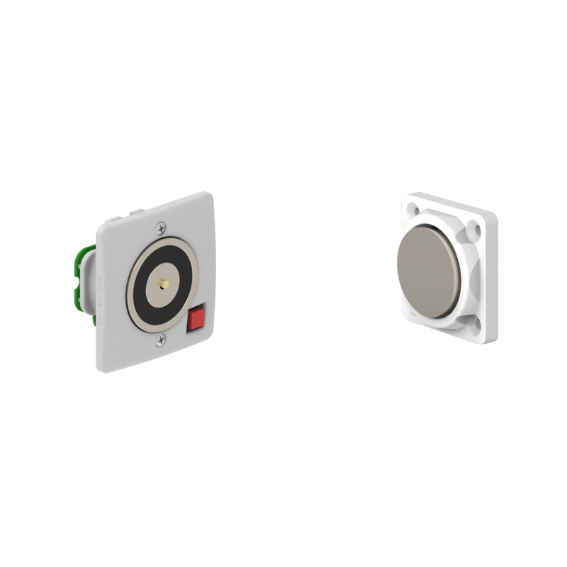 DHUXSWWC6 Electromagnetic Lock recess mounted 600N 12V/24V DC White with C6 counterplate