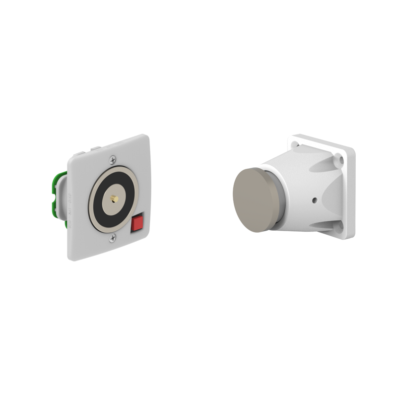 DHUXSWWC8 Electromagnetic Lock recess mounted 600N 12V/24V DC White with C8 counterplate