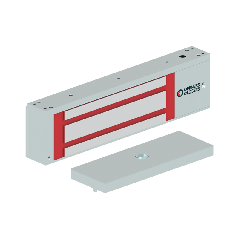 MEX500SV4 Electromagnetic Lock surface mounted 5,000N 12-48V DC with door status and timer