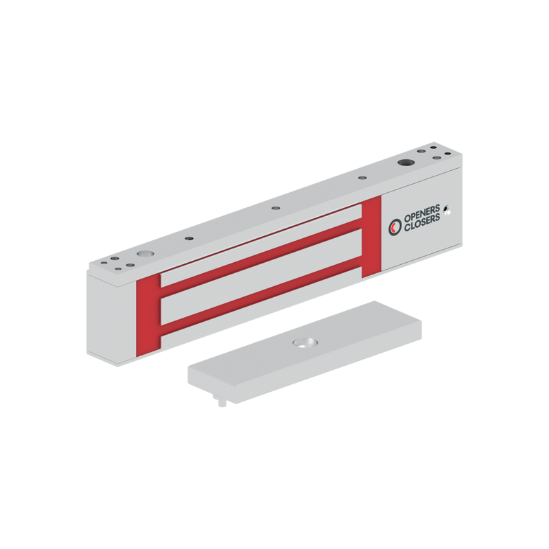 MEX280SV3 Electromagnetic Lock surface mounted 2,800N 12-48V DC with door status LED and timer