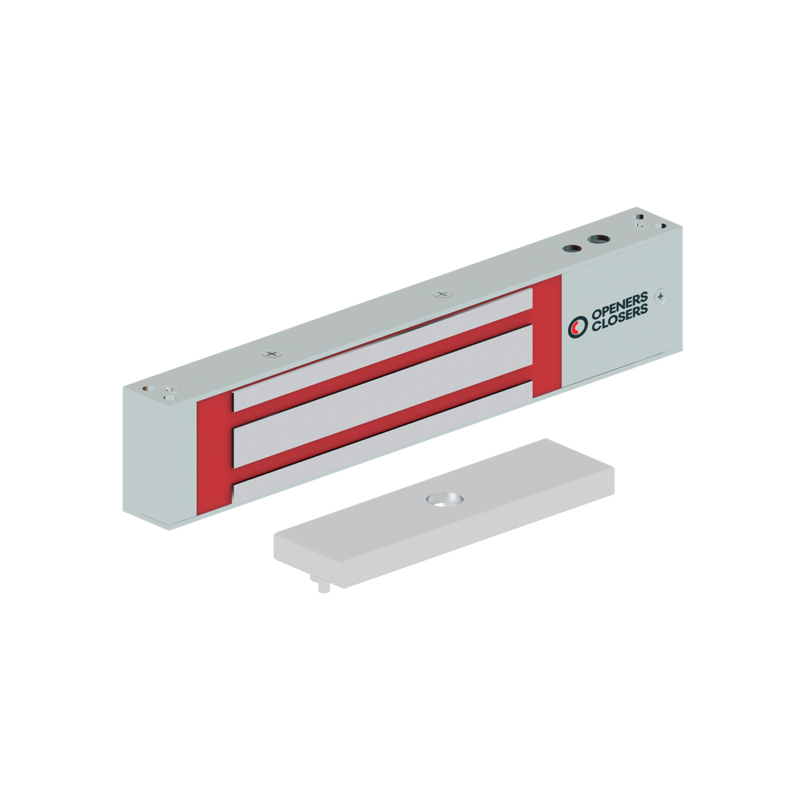 MEX280SV4 Electromagnetic Lock surface mounted 2,800N 12-48V DC with door status and timer